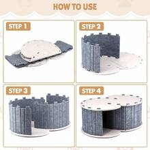 1PC Double Cat Flap Felt Cat Nest, Suitable For Hiding And Playing, Sleeping Round Cat Sweet Ring Tunnel Bed, Folding And Detachable Pet House, Suitable For Multiple Cats, Universal In All Seasons - Multicolor - View 4