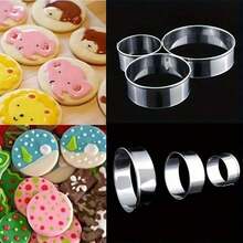 5Pcs Stainless Steel Round Dumpling Dumpling Skin Presser Tool Cookie Mold Toast Donut Baking Kit Dumpling Cutter
