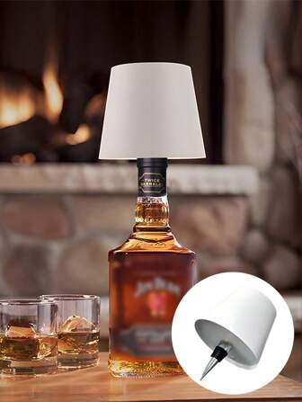 1 pièce Lampe de table LED minimaliste créative intégrée dans une bouteille de vin, rechargeable USB, contrôle tactile, variation continue de l'intensité, 3 couleurs, convient pour bar, restaurant, décoration de table