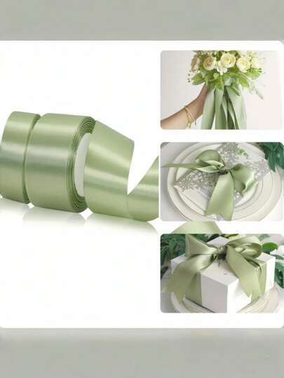 1pc Double-Sided Satin Ribbon, 1cm/1.5cm/2cm/2.5cm/3cm/4cm/5cm/7.5cm/10cm Width, 22m Length, Light Blue, Soft & Durable Polyester Material, Suitable For Flower Packaging, Gifts, Clothing, Headwear, Bows, Wedding, DIY Crafts, Cake Box Decoration, Car Decor