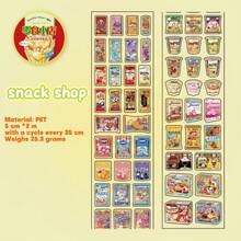 1 Gói Nhãn Dán Chống Thấm Nước Phong Cách Snack Retro, Làm Bằng Chất Liệu PET Dùng Cho Sổ Lưu Niệm, Trang Trí Điện Thoại, Viết Nhật Ký, Đồ Dùng Học Tập, Trở Lại Trường Học - Nhiều màu - Xem 13
