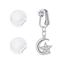 带硅胶垫的假肚脐穿孔夹肚脐穿孔假肚脐穿孔环蝴蝶，心形吊坠，非穿孔首饰，3 件装 - 多色-2 - 查看 7