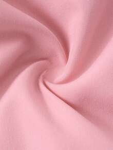 Váy lưới cổ bẻ không tay màu trơn cho bé gái kèm thắt lưng - Hồng - Xem 7