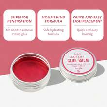 3件套睫毛提升棒粘合工具套装，新款眉睫定型胶，淡香固体睫毛胶，强力粘合，水溶性，适用于睫毛烫和眉毛定型，易于涂抹，速干睫毛胶 - 玫紅色 - 查看 12