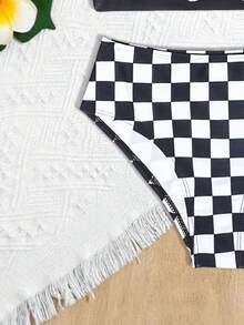 2 bộ đồ bơi Tankini in hình bướm cho bé gái tuổi mới lớn, đi biển và hồ bơi - màu đen - Xem 3
