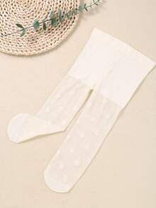 婴儿花卉提花网眼踩脚裤——度假季的理想之选，完美搭配法式乡村风格服装