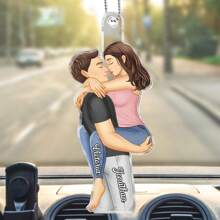 7 Style - Custom Photo Acrylic Car Ornament - Drive Safe, I Love You - Personalized Couple Photo Accessory - Gifts For Husband - Valentine's Day Decor, Artwork Wall Painting For Gift, Bathroom