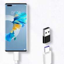 4个银色和黑色Type-C母口转USB 2.0公口OTG适配器 - 手机/耳机转换器，支持安卓和苹果充电及数据同步，Type-C适配器，圣诞节/家居礼物 - 彩色 - 查看 3