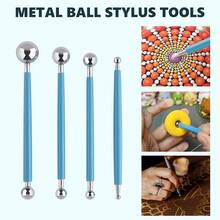 4pcs/5pcs/9pcs Silicone & Stainless Steel Clay Sculpting Tools, Clay Modeling & Sculpting Brushes For Embellishing, Imprinting, Nail Art, Polymer Clay