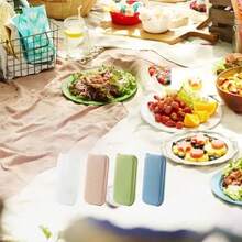 Outdoor Tourism 304 Stainless Steel Portable Tableware , CHILDREN's Tableware , Dessert Tableware , Spoon And Fork Combination - Multicolor - View 9