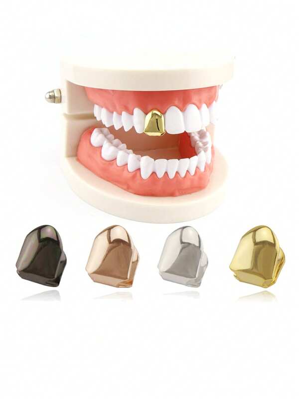 1pc Minimalist Smooth Tooth Jewelry, Unique Personalized Hip-Hop Style Side Tooth Decor Suitable For Daily Wear, Unisex