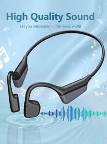 Bone Conduction Wireless Sports Earphones, Large Battery Capacity Ultra-Long Standby, IPX6 Waterproof, ENC Smart Noise-Proof Ear-Hook Bluetooth Headphones