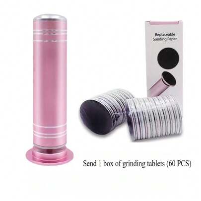 60pcs USB-Powered Electric Foot Callus Remover Kit - Adjustable Speed, Durable Belt, Includes Pink Replacement Sandpaper Pads - Ideal For Men & Women's Smooth Feet, Home Pedicure Essential