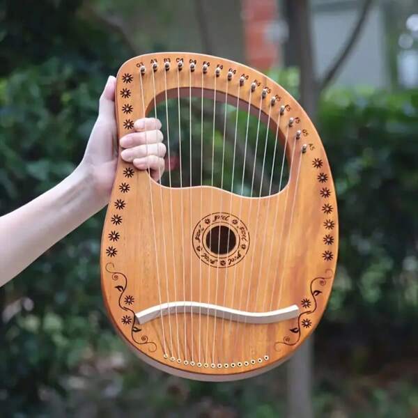 16-String Lyre With Wrench And Spare Strings - Ideal For Band & Orchestral Performances