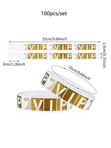 100pcs/Set Multicolor Waterproof Paper VIP Event Wristbands For Events Nightclubs Identification Wristbands Waterparks Parties Festivals Concerts Fairs - Multicolor - View 3