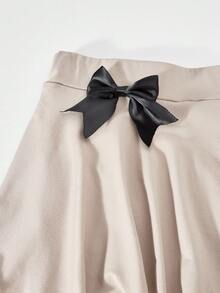 女童时尚休闲优雅街头复古修身低调奢华长裤，经典简约高端修身高腰百搭喇叭裤，新款欧式修身健身阔腿瑜伽裤 - 杏色 - 查看 5