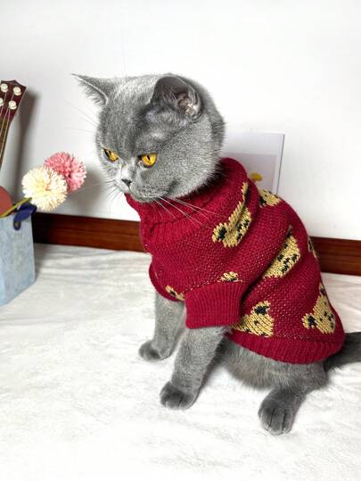 1 suéter fofo de urso para animais de estimação, simples e prático, multifuncional
