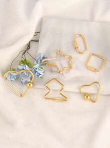 2pcs Stainless Steel Oval Screw Lock Clasp Findings Gold Geometric Carabiner Lock Hook Spiral Clasps For DIY Jewelry Necklace Bracelet Making Accessories Supplies