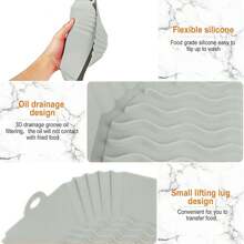 1pc Reusable Silicone Air Fryer Liner, Air Fryer Accessories, Kitchen Supplies Replacement For Disposable Baking Mat Square Pad