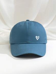 1 件心形印花棒球帽，透气可调节户外棒球帽，女士高尔夫太阳帽，男士时尚弧形帽檐太阳帽，男女通用 Y2K 太阳帽