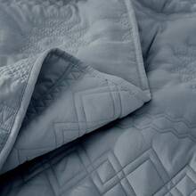 Blue Quilt King Size Bedding Sets With 2 Pillow Shams, Lightweight Soft Bedspread Coverlet, Quilted Blanket Thin Comforter Bed Cover All Season, 3 Pieces, 104x90 Inches, All - Season Bedding - 波西米亞藍灰色 - 查看 7