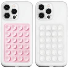 10pcs Double-Sided Silicone Suction Cup Upgrade Suction Cup Card Package Square Single Sided Phone Suction Cup Holder Adhesive Phone Case Holder Silicone Phone Accessories For Women For Men Wallet Mini Wallet Purse Wallet Magsafe Wallet Card Wallet