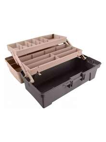 Caja Vanity Para Pesca y Multiusos De Plástico 14 Pul Beige/cafe