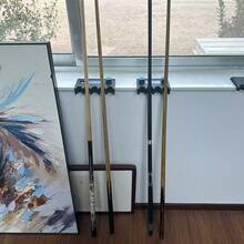 1 Pc Cue Rack For Resting Cue Sticks, A Must-Have Billiard Accessory, Available In 3-Cue, 4-Cue, And 5-Cue Rack Sizes. An Essential Item For Billiard Enthusiasts And Pool Halls. A Perfect Holiday Gift. - Black - View 3