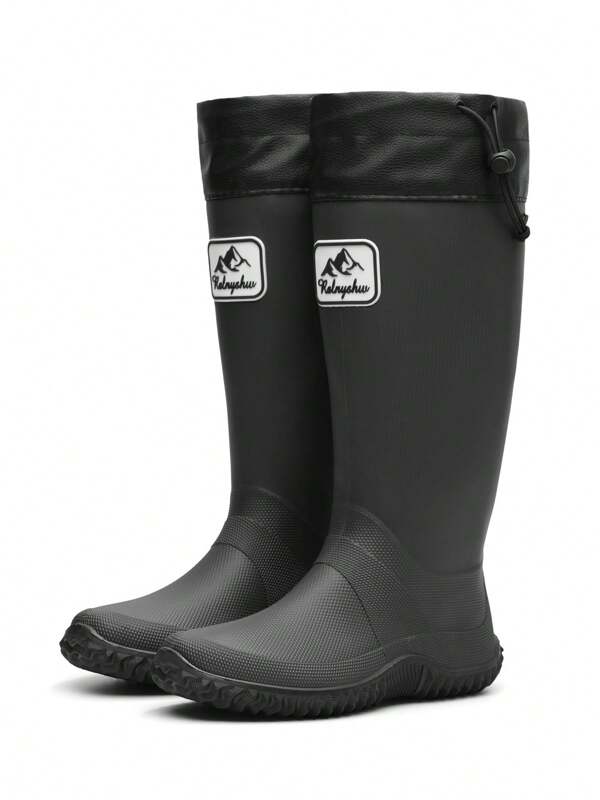 1 Paar weiche, faltbare, rutschfeste Knie-hohe Regenstiefel, Outdoor-Garten- und Angelschuhe für Herren/Damen