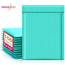 Bubble Mailers 6x10 Inch 100 Pack Teal Padded Envelopes Usable Size 6x9" Self Seal Bubble Envelopes Opaque Padded Mailers For Mailing Jewelry Makeup Small Business #0 - 鴨綠色 - 查看 1