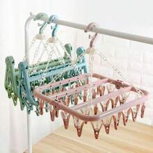 NetHong 32 Peg Dryer Washing Line Airer Clothes Horse Underwear Socks Pants Hanger Mother's Day - Multicolor(Type B) - View 2