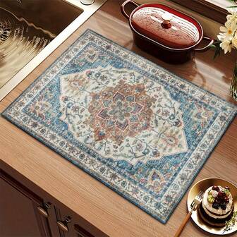 1 Pc Soft Absorbent Kitchen Counter Drying Mat With Non-Slip Rubber Backing, Quick-Dry Waterproof Placemat For For Dishes & Coffee Makers, Multifunctional Heat Insulation Diatom Mud Home Pad