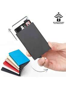 Nuovo portafoglio ultra sottile in metallo RFID, portafoglio minimalista per uomo e donna, porta carte di credito e ID, porta monete, regalo di Ognissanti, regalo di Natale personalizzato, articolo essenziale, regalo per uomo, ragazzo, portafoglio sottile, portafoglio minimalista per uomo, portafoglio in metallo, portafoglio intelligente per uomo, regalo divertente, piccolo regalo, regalo per donna