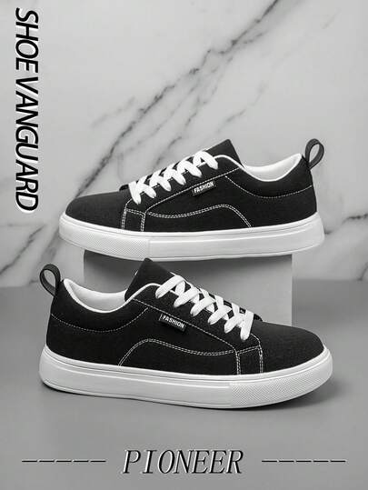 男士街头风舒适低帮平底运动鞋，简约复古拼接休闲日常运动鞋，情侣鞋，完美搭配运动牛仔裤造型