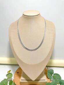 CHOKER NECKLACE AND FISH SCALE BRACELET KIT PLATED IN 925 SILVER. - Bạc - Xem 8