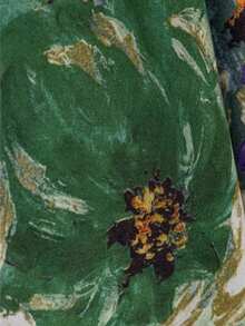 1 件全新花卉油画全遮光双层复合窗帘，隔热，适用于家庭/办公室/派对装饰