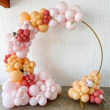 6.6FT 7.2FT Large Size Metal Round Balloon Arch Kit Decoration, Wedding Birthday Party Gold Metal Circle Decoration, Graduation Decoration Baby Shower Party Photo Background - 5.9FT(1.8M) - View 2