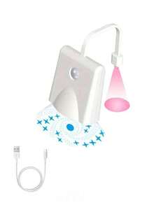 1/2pcs RGB Motion Sensor Toilet Light, LED Toilet Projector Light, USB Rechargeable Night Light, Color Changing Toilet Night Light - LED Bathroom Accessories For Home Bathroom Decoration - White - View 13