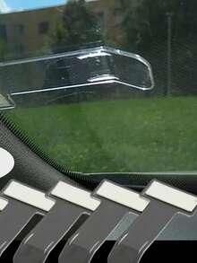 2/5/10/20 件透明硅胶汽车挡风玻璃票夹，透明硅胶汽车挡风玻璃票夹，透明汽车停车票证，汽车紧固卡，钞票夹 - 适用于汽车、房车 | 耐用的停车许可证和票证整理器，易于访问的设计 - 彩色 - 查看 3