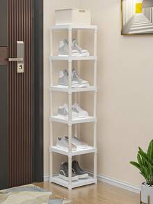 1pc 3-7 Tier Free Installation Storage Rack, Floor Standing Shelf For Kitchen, Living Room, Bedroom, High Capacity Home Decor - Multicolor - View 5