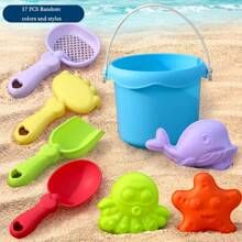 Juego de juguetes de playa para niños, juego de cavar arena y agua, balde de playa, pala, herramienta para jugar con arena de playa, colores y estilos aleatorios