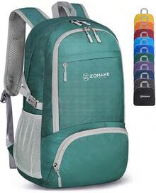 ZOMAKE Ultraligera Plegable Mochila, 30L Resistente Agua Viaje Mochila Liviana Empacable Bolsa Acampar Senderismo camina Mochila - Verde del ejército - Ver 5