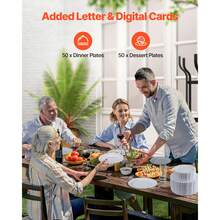 Plastic Disposable Plates, 100 Pcs White Plastic Plates, Heavy Duty Plastic Plates With 50 Pcs 9.8 Inch Plastic Dinner Plates And 50 Pcs 7.5 Inch Plastic Dessert Plates, For Wedding And Party