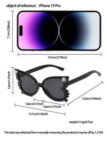 1pc Children's Plastic Frame Glasses, Suitable For Daily Use