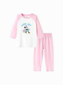 Balabala Tween Girl' Pajama Set - Soft Long Sleeve Top & Pants - Cozy Sleepwear For Boys & Girls - Pink - View 4