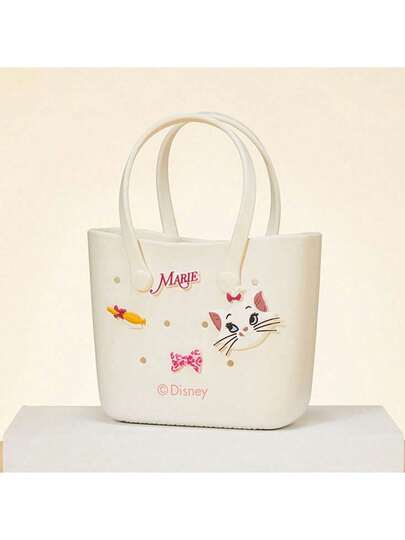 Miniso Disney Duchess Hole-Design Bento Bag, Lightweight And Portable, Perfect For Commuting And Traveling (1 PC)