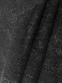 He Left A 99 Printed T-Shirt, 1 Piece, 230g Washed, High-Quality Wax Printed Cotton Retro Fashion Brand T-Shirt, With A Certain Thickness Suitable For Summer T-Shirts, Holiday Gifts - 黑色 - 查看 5