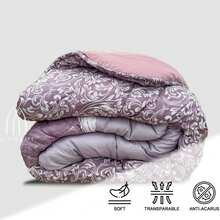 Edredón Estampado con Relleno de Fibra, Edredón Cama Individual, Tejido Suava y 100% Poliéster - Coral de Matera - Ver 2