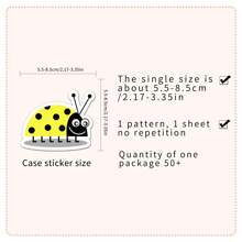 50 sztuk Żywe biedronki i owady kreskówki winylowe naklejki - wielokrotnego użytku, kolorowe naklejki do scrapbookingu, butelki na wodę, laptopy, bagaż - idealne na artykuły imprezowe i projekty DIY