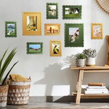 1pc Rainbow Series Colored Cardstock Wave Photo Frame, Decorate Living Room, Can Be Used As A Birthday Gift, Wedding Gift, Rama Table Decor, Housewarming Gift, Dorm Essentials, B&B Decor (No Photo Paper) - Multicolor - View 6